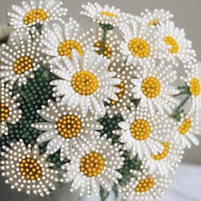 Алмазна мозаїка 18х18 ZAV1818-6 Літні ромашки "Strateg"
