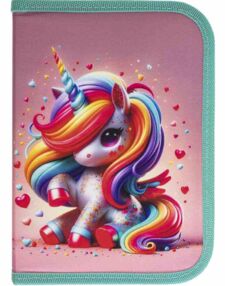 Пенал CLASS 1 відділення на блискавці Cute Unicorn 25001C Пенал CLASS 1 відділення на блискавці Cute Unicorn 25001C