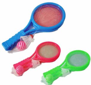 Бадмінтон ракетки 2 штуки з воланчиками та мячиками 56-7 Бадмінтон ракетки 2 штуки з воланчиками та мячиками 56-7