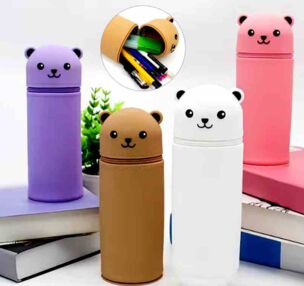 Пенал Leader QS-2011 силіконовий Ведмедик 20х6,7х6,7см 38-6