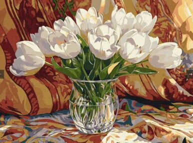 Розпис по номерах 30х40 KHO3313 Тюльпановий спокій "Ідейка"