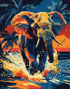 Розпис по номерах 40х50 КНО6744 Магія слона "Ідейка"