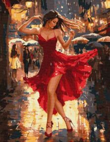 Розпис по номерах 40х50 КНО8498 Танець під дощем "Ідейка"