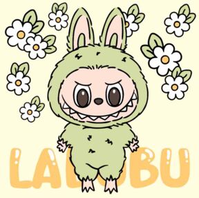 Розпис по номерах LABUBU 25х25 KHO1300 Веселий Лабубу "Ідейка"