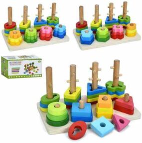 гра деревяна Пірамідка ключ ігрове поле 3 види 28 деталей M2509