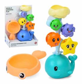 Гра для купання водоспад 26 см кит морські мешканці присоски ємність 2 кольори 9927