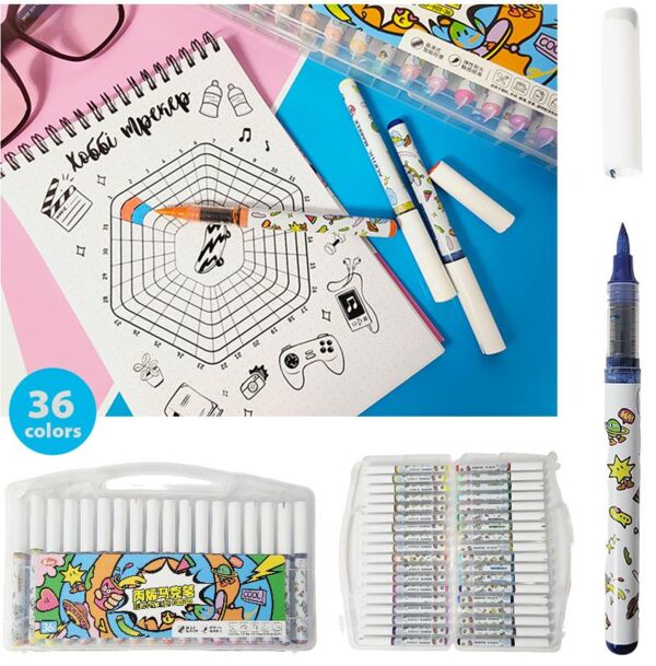 Маркери акрилові 36 кольорів JD-901-36 104-12 Ціна (цена) 275.40грн. | придбати  купити (купить) Маркери акрилові 36 кольорів JD-901-36 104-12 доставка по Украине, купить книгу, детские игрушки, компакт диски 0