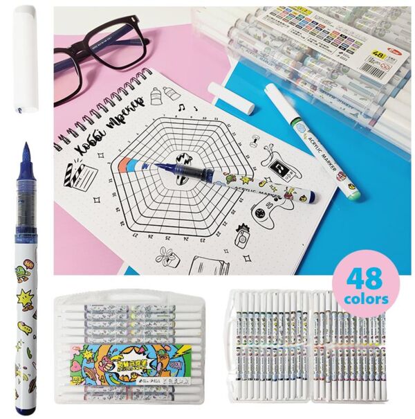 Маркери акрилові 48 кольорів JD-901-48 104-13 Ціна (цена) 367.30грн. | придбати  купити (купить) Маркери акрилові 48 кольорів JD-901-48 104-13 доставка по Украине, купить книгу, детские игрушки, компакт диски 0