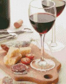 Алмазна мозаїка 30х40 HX444 Келихи з коханням "Strateg"