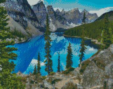 Алмазна мозаїка б/підрамн 40х50 ZAV4050-29 Гірське озеро "Strateg"