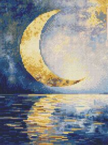 Алмазна мозаїка 30х40 АМО8211 Відбиток місяця "Ідейка"