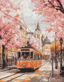 Алмазна мозаїка 40х50 АМО8216 Рожевий шлях "Ідейка"