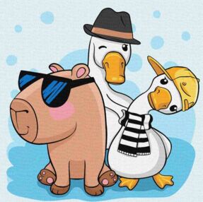 Розпис по номерах 30х30 КНО1274 Капібара і друзі "Ідейка"