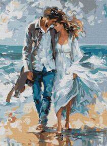 Розпис по номерах 30х40 КНО8479 Пара на узбережжі "Ідейка"