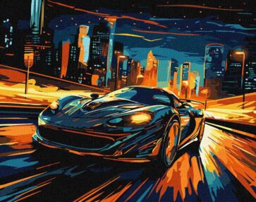 Розпис по номерах 40х50 КНО3644 Нічне місто "Ідейка"