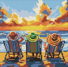 Алмазна мозаїка 30х30 АМО8260 Відпустка з подругами "Ідейка"