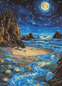 Алмазна мозаїка 30х40 АМО8234 Сяючий берег "Ідейка"