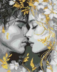 Алмазна мозаїка 40х50 АМО8258 Погляд губами "Ідейка"