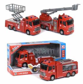 Машина пожежна металева інерційна музична 3 види XG877-A61ABC