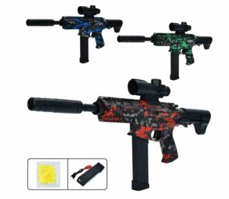 Автомат іграшковий на акумуляторі пластикові кулі USB 3 кольори 666-1F Автомат іграшковий на акумуляторі пластикові кулі USB 3 кольори 666-1F