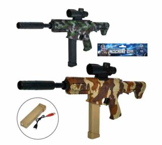 Автомат іграшковий на акумуляторі пластикові кулі лазер USB мікс кольорів 666-1F-2 Автомат іграшковий на акумуляторі пластикові кулі лазер USB мікс кольорів 666-1F-2