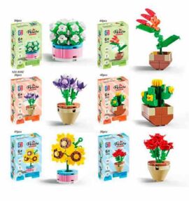 Конструктор квіти в горщику від 36 деталей 6 видів 123-935