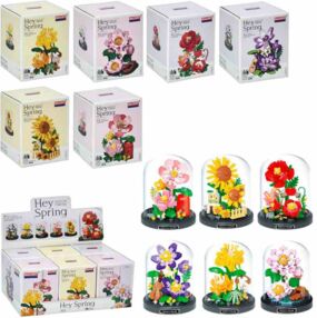 Конструктор квіти колба від 197 деталей 6 видів 16485