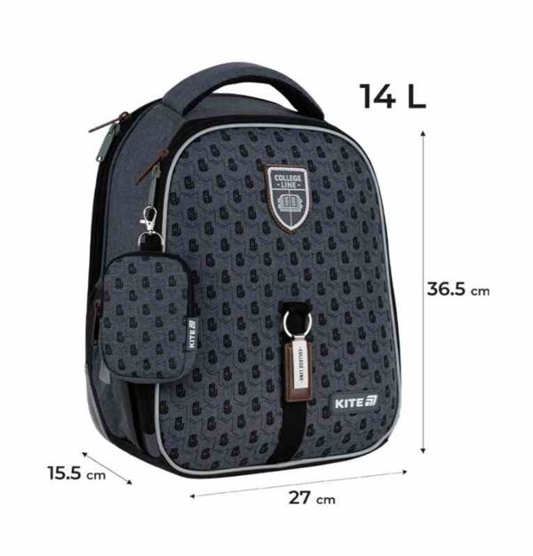 Рюкзак Kite К25-555S-1 Education каркасний College Line Boy 36,5х27х15,5см Ціна (цена) 2 567.80грн. | придбати  купити (купить) Рюкзак Kite К25-555S-1 Education каркасний College Line Boy 36,5х27х15,5см доставка по Украине, купить книгу, детские игрушки, компакт диски 1