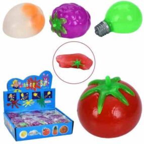 Антистрес липучка лизун 4 види яйце помідор ягода лампочка  MS 4702