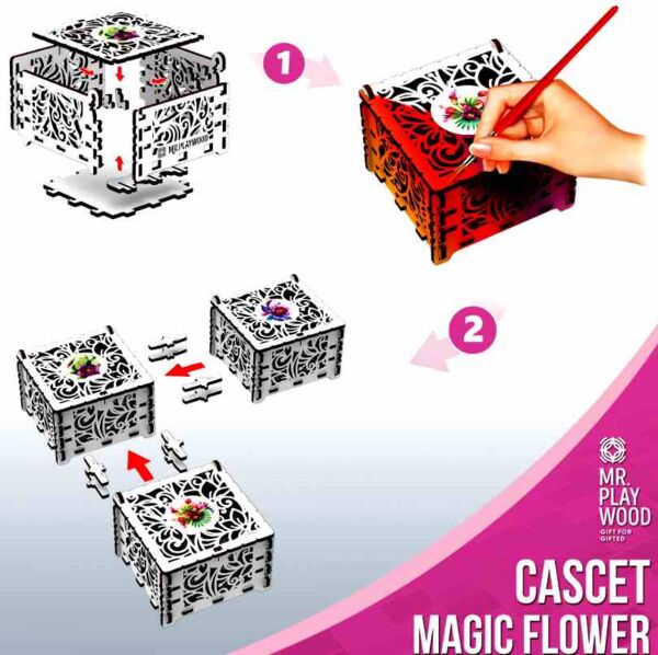 Шкатулка Чарівна квітка механічна деревяна 3Д-модель 10801 Ціна (цена) 118.10грн. | придбати  купити (купить) Шкатулка Чарівна квітка механічна деревяна 3Д-модель 10801 доставка по Украине, купить книгу, детские игрушки, компакт диски 5