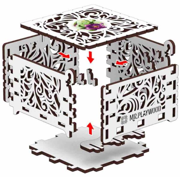Шкатулка Чарівна квітка механічна деревяна 3Д-модель 10801 Ціна (цена) 118.10грн. | придбати  купити (купить) Шкатулка Чарівна квітка механічна деревяна 3Д-модель 10801 доставка по Украине, купить книгу, детские игрушки, компакт диски 1