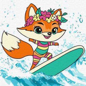 Розпис по номерах 25х25 КНО1248 Літо Лисичка ловить хвилю "Ідейка"