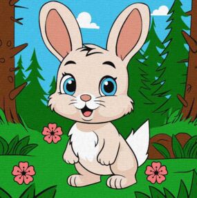 Розпис по номерах 25х25 КНО6112 Чарівний зайчик "Ідейка"