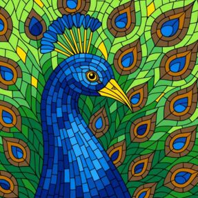 Розпис по номерах 30х30 КНО6788 Вітраж Павич "Ідейка"