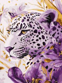 Розпис по номерах 30х40 КНО6728 Лілова хижачка фарби металік "Ідейка"