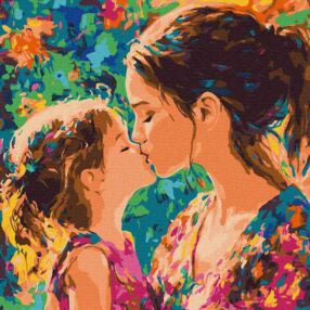 Розпис по номерах 40х40 КНО8577 Материнський поцілунок "Ідейка"