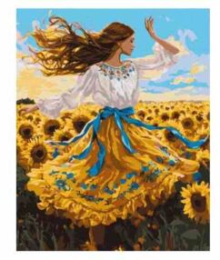 Розпис по номерах 40х50 КНО8488 Танець в соняхах "Ідейка"