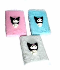 Блокнот 14,5 х 21 х 4 см плюшевий фігурка сквіш у клітинку 3 кольори MK 5567