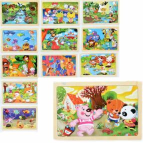 Деревяні пазли 24 деталей мікс видів MD 1535