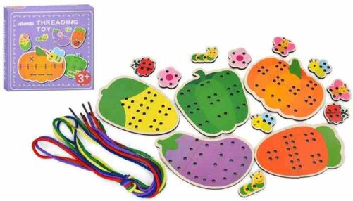 Деревяні пазли шнурівка мікс видів MD 1985