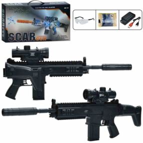 Автомат іграшковий акумулятор складний водяні кулі окуляри USB 666-2S