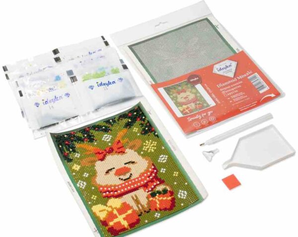 Алмазна мозаїка 15х20 АММ1073 Різдвяний олень Ідейка Ціна (цена) 61.10грн. | придбати  купити (купить) Алмазна мозаїка 15х20 АММ1073 Різдвяний олень Ідейка доставка по Украине, купить книгу, детские игрушки, компакт диски 1