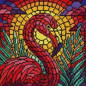 Алмазна мозаїка 30х30 АМО8318 Вінтаж Фламінго "Ідейка"