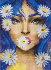 Алмазна мозаїка 30х40 АМО7409 Ромашковий настрій "Ідейка"