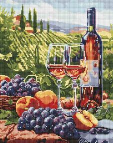 Алмазна мозаїка 40х50 АМО8092 Фруктове вино "Ідейка"