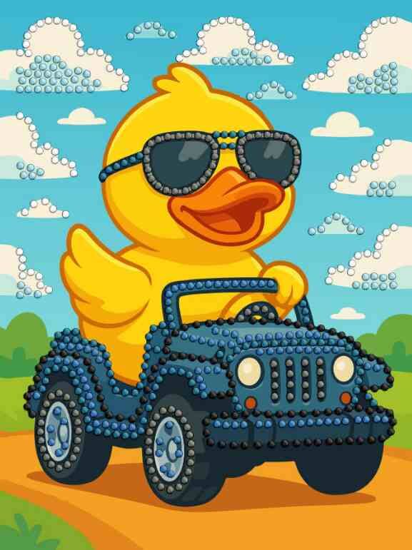 Алмазна мозаїка вибіркова 15х20 AMV1207 Качка на машині Ідейка Ціна (цена) 50.70грн. | придбати  купити (купить) Алмазна мозаїка вибіркова 15х20 AMV1207 Качка на машині Ідейка доставка по Украине, купить книгу, детские игрушки, компакт диски 0