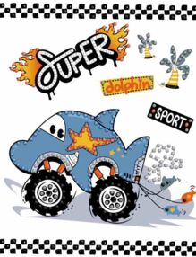 Алмазна мозаїка вибіркова 15х20 AMV1231 Машина-дельфін "Ідейка"