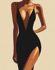 Розпис по номерах 40х50 BS54246 Чарівність у чорному brushme Брашми