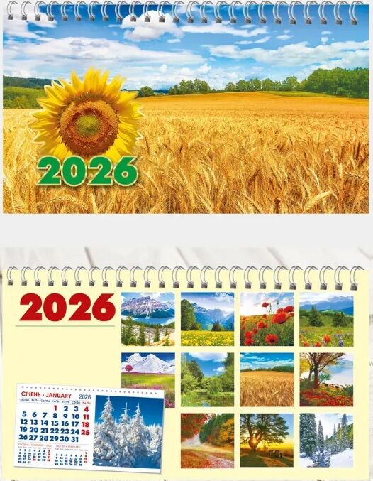 Календар 2026 настільний трикутний на спіралі в асортименті Ціна (цена) 17.90грн. | придбати  купити (купить) Календар 2026 настільний трикутний на спіралі в асортименті доставка по Украине, купить книгу, детские игрушки, компакт диски 2