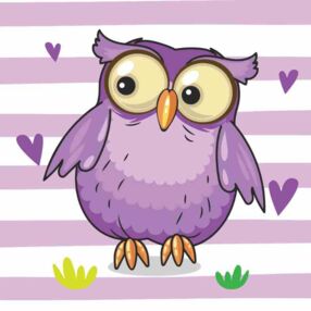 Розпис по номерах 30х30 ES-0819 Фіолетова сова "Strateg"